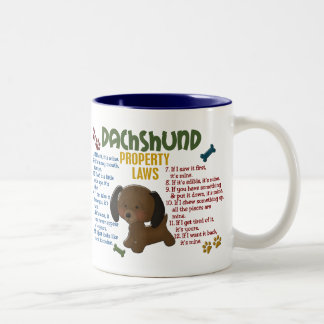 Taza Bicolor Leyes 4 de la propiedad del Dachshund