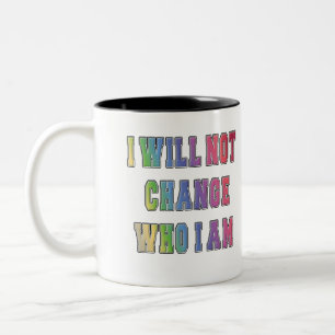 TAZA BICOLOR LGBTQ NO CAMBIARÉ QUIÉN SOY
