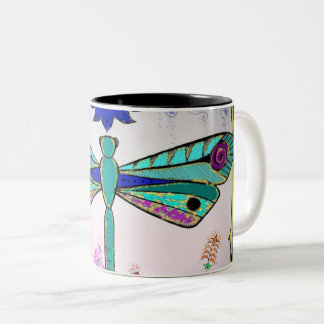 Taza Bicolor Libélula