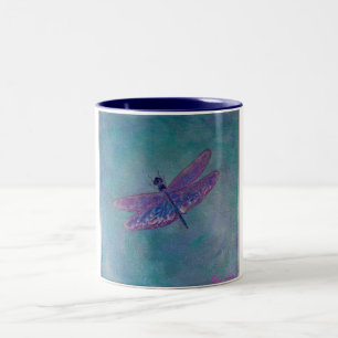 Taza Bicolor Libélula de la desnatadora del cielo
