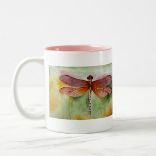 Taza Bicolor Libélula de la puesta de sol