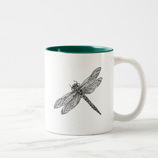 Taza Bicolor Libélula en estilo (Derecha)