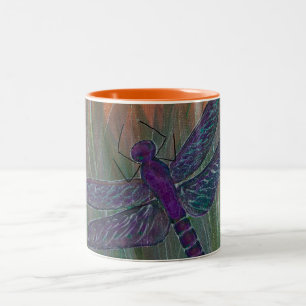 Taza Bicolor Libélula luminosa del viento