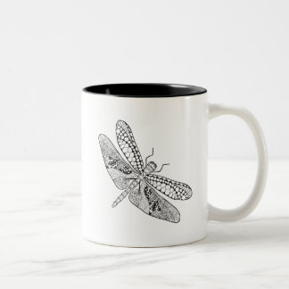 Taza Bicolor Libélula Zendoodle