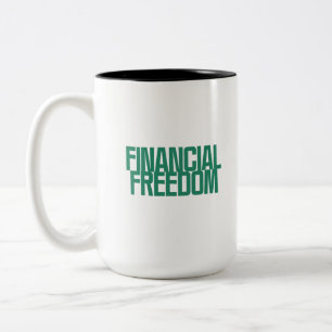 Taza Bicolor Libertad Financiera Diseño de Mentalidad para Co
