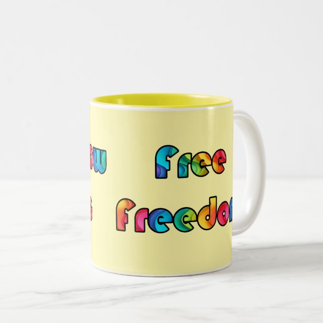 Taza Bicolor libertad libre (Anverso derecho)