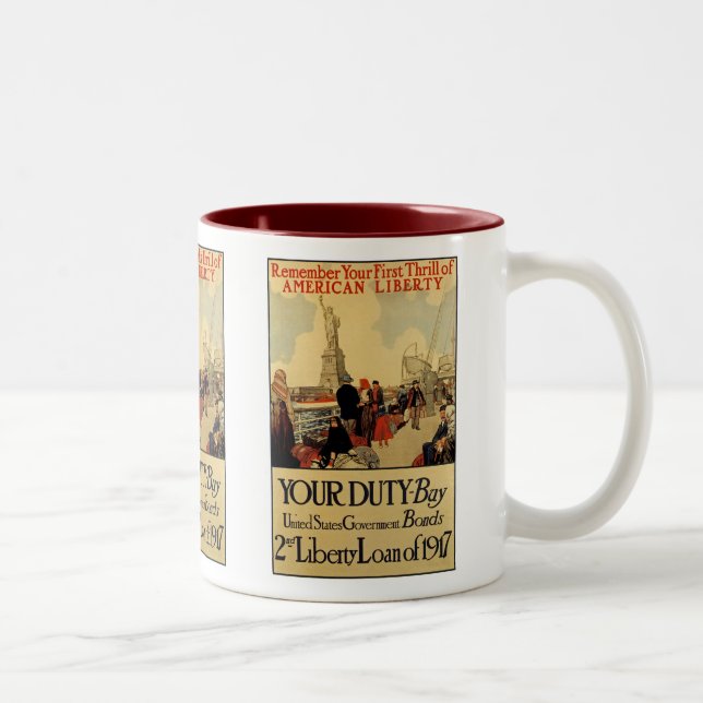 Taza Bicolor Libertad norteamericana (Derecha)