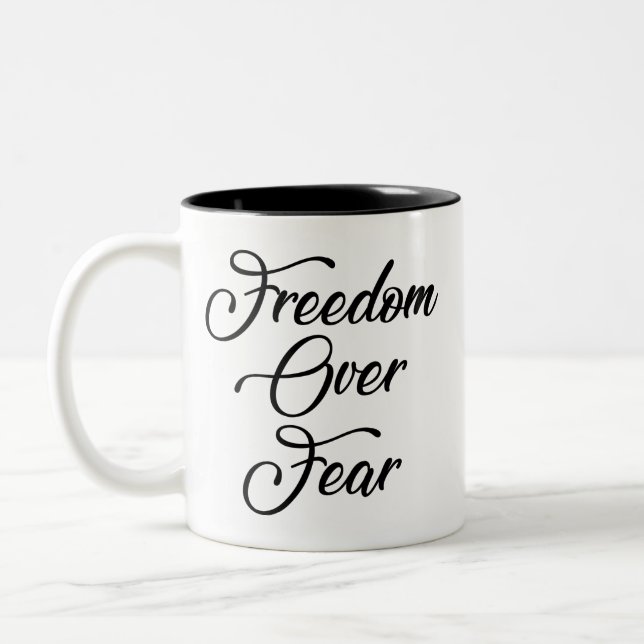 Taza Bicolor Libertad por miedo (Izquierda)