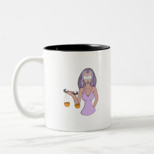 Taza Bicolor Libra y la Dama de la Justicia