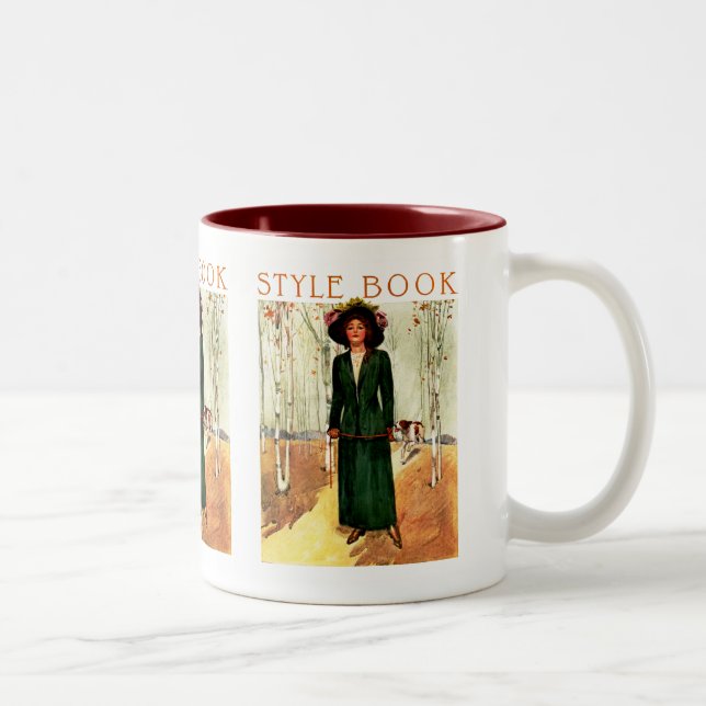 Taza Bicolor Libro de estilo de ilustración de moda (Derecha)