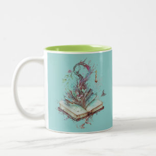 Taza Bicolor Libro de las sombras mística pagana Halloween