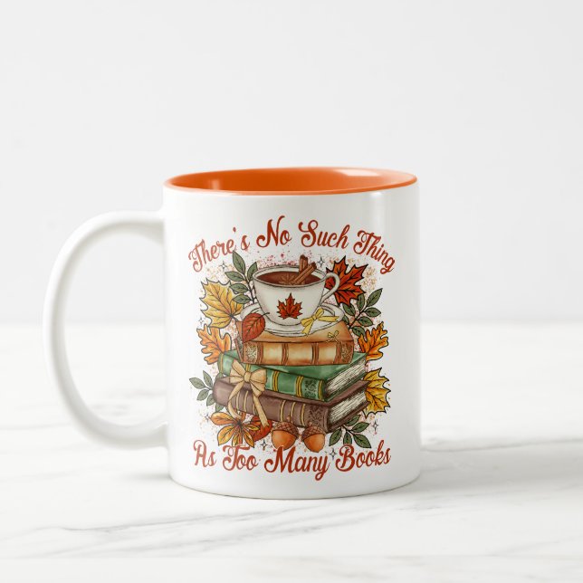 Taza Bicolor Libro de lectura acogedor de otoño (Izquierda)