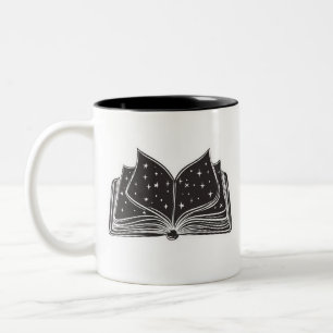 Taza Bicolor Libro Mágico Abierto de Hechizos – Estrellas y Mag