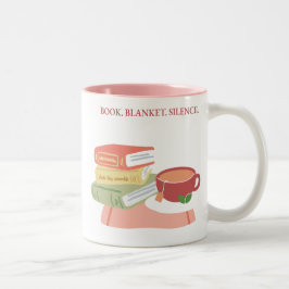 Taza Bicolor Libro. Una manta. Silencio.