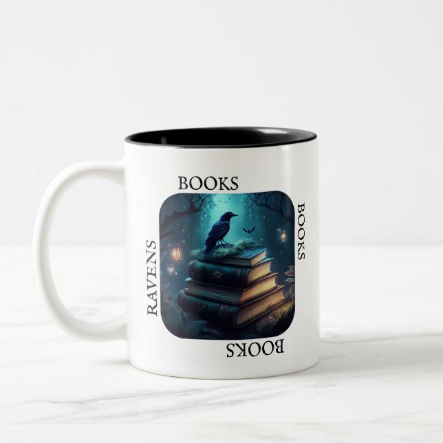 Taza Bicolor Libros Libros Libros Libros (Izquierda)