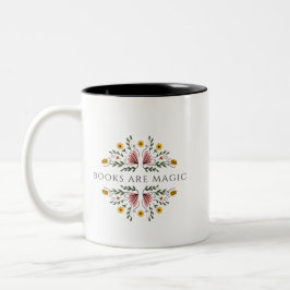 Taza Bicolor Libros son Mágicos Libreros