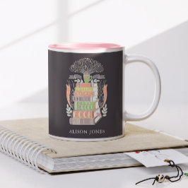 Taza Bicolor Libros y café Lover Personalizado