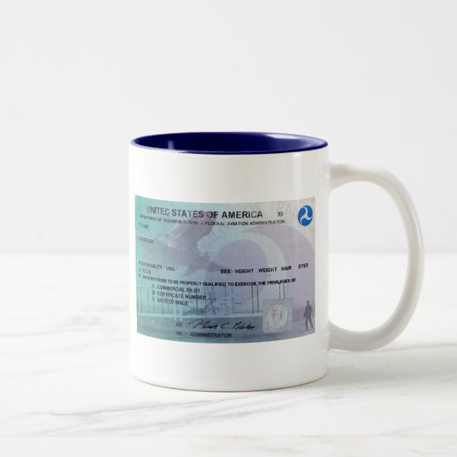 Taza Bicolor Licencia de los pilotos (Derecha)