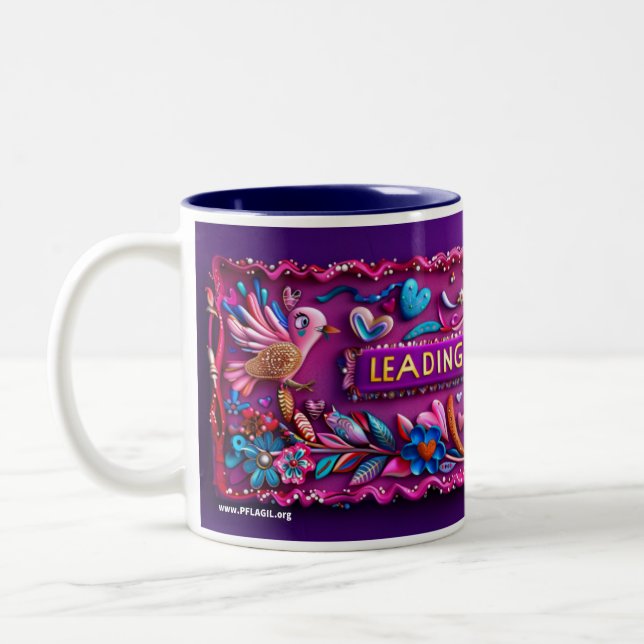Taza Bicolor Liderando con amor - Blueberry Mug (Izquierda)