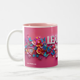 Taza Bicolor Liderando con amor - Hibiscus Mug