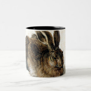 Taza Bicolor Liebres en la nieve - Durand del conejo