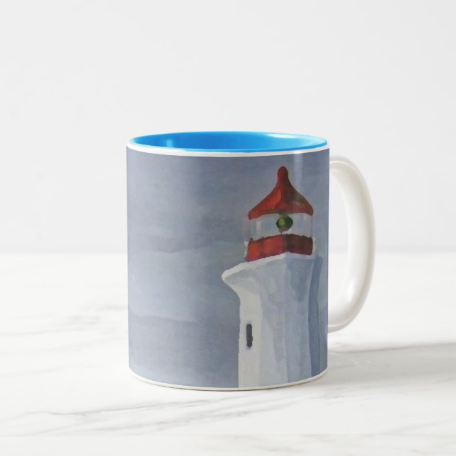 Taza Bicolor Lighthouse blue iphone (Anverso derecho)