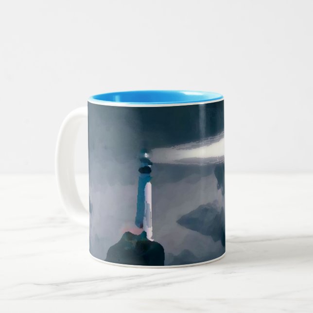 Taza Bicolor Lighthouse blue mug (Anverso izquierdo)