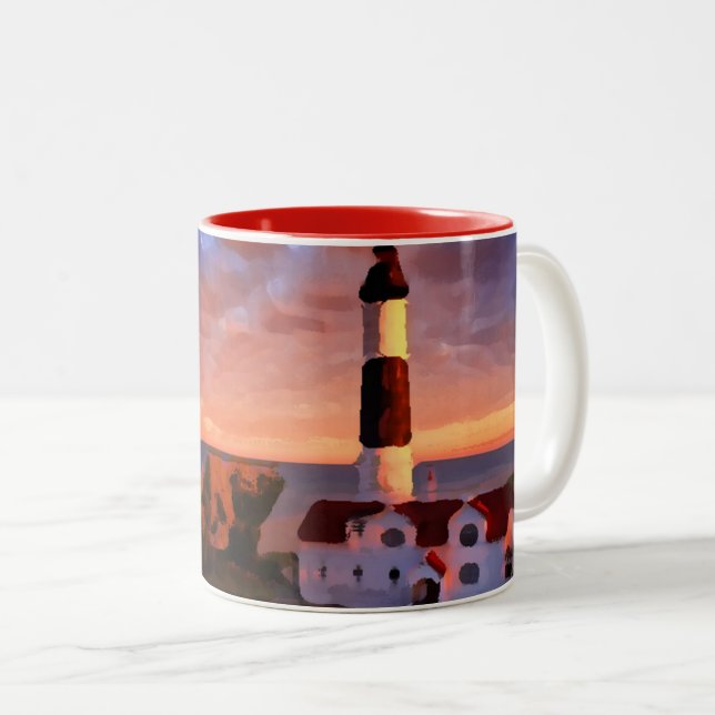 Taza Bicolor Lighthouse sunrise mug (Anverso derecho)