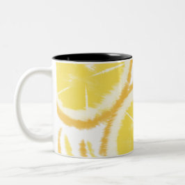 Taza Bicolor Limon Abstracto Corbata Tinte Pop