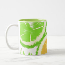 Taza Bicolor Limon Lima Abstracto Pop Tie Dye