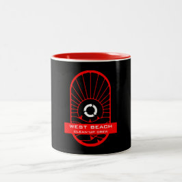 Taza Bicolor Limpieza de playa - Equipo voluntario