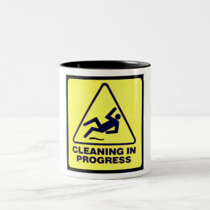 TAZA BICOLOR LIMPIEZA EN CURSO