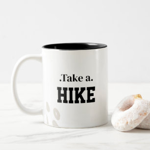 Taza Bicolor Limpio negro y blanco vintage camping / al aire li