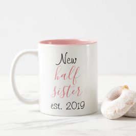 Taza Bicolor Linda Dulce Bonita Nueva Hermana Media Pariente Fa