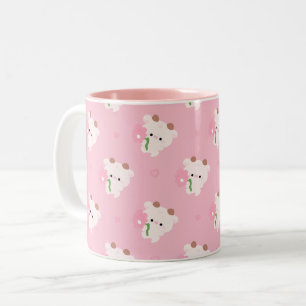 Taza Bicolor Linda vaca romántica