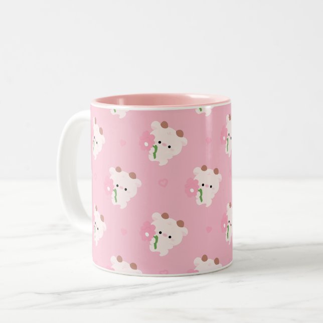Taza Bicolor Linda vaca romántica (Anverso izquierdo)