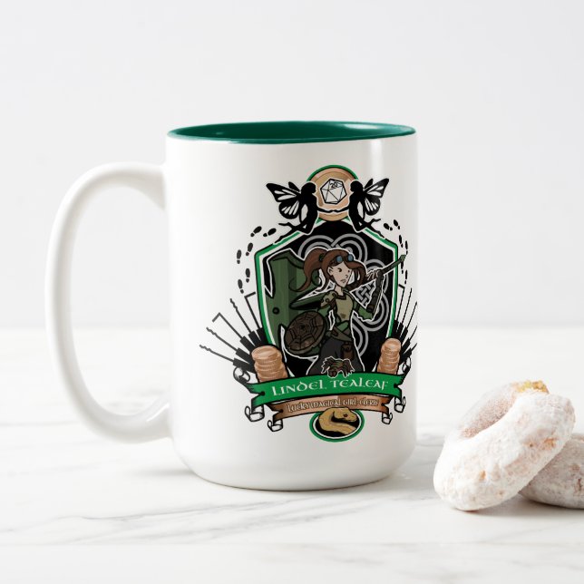 Taza Bicolor Lindel Tealeaf Mug (Con donut)