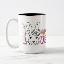 lindo conejito amor mug