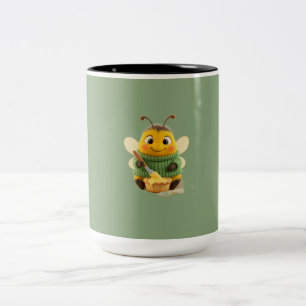 Taza Bicolor Lindo Cottage de Panadero Abejorro Caricatura 3D D