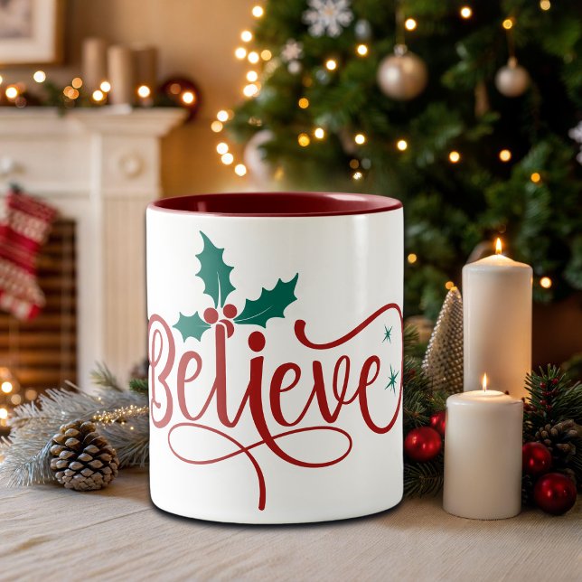 Taza Bicolor Lindo 'Cree' Navidad (Subido por el creador)