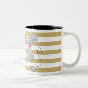Taza Bicolor Lindo extravagante caprichoso  Ratones- rayas