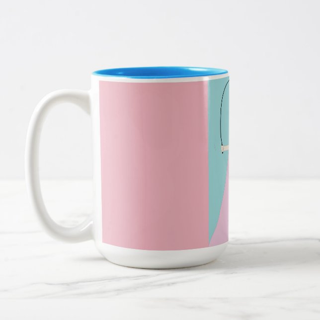 Taza Bicolor lindo personalizado saltar bata (Izquierda)