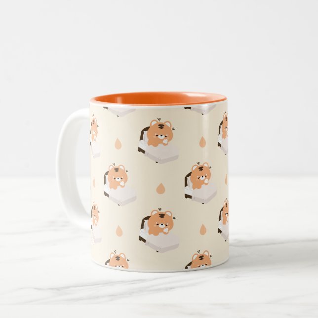 Taza Bicolor Lindo Tigre Cansado  (Anverso izquierdo)