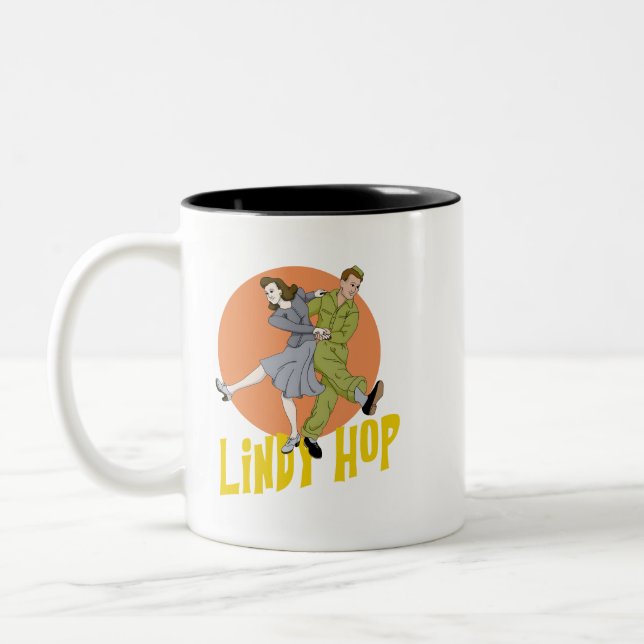 Taza Bicolor Lindy Hop Swing Dance (Izquierda)