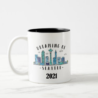 Taza Bicolor Línea aérea de Seattle 2021