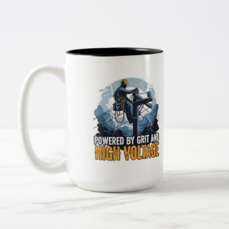 Taza Bicolor Línea de restauración de tormentas Liniero Alta te