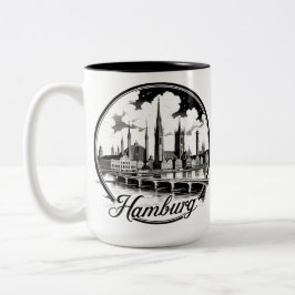 Taza Bicolor Línea de Skyline Alemania Hamburgo - Círculo de ép