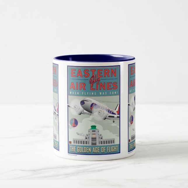 Taza Bicolor Línea-Taza del este del aire (Centro)