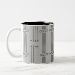Taza Bicolor Líneas Art Deco
