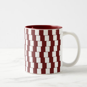 Taza Bicolor Líneas confusas de Burdeos